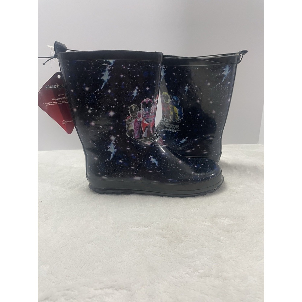 Kids Power Rangers Size 2/3 Rain Boots Dark Blue NWT‎